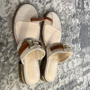 Liz Claiborne Women's Brown and Cream Sandals